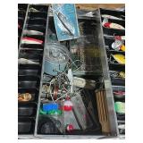 Vintage Fishing Tackle Box Loaded with Antique and Vintage Lures and More!