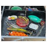 Vintage Fishing Tackle Box Loaded with Antique and Vintage Lures and More!