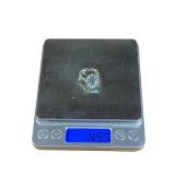 Vintage 14K White Gold, Aquamarine, and Moissanite Ring (Size 7.5) (4.5 grams) - Read Description