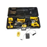 Nice DeWalt Cordless Combination Tool Kit (DW938), (DW933), (DW936), (DW919), (DW997), Batteries and Carry Case