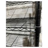 Black Metal Shelving Unit (72" W x 47.5" T x 18" D) - Located in Basement