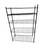 Black Metal Shelving Unit (72" W x 47.5" T x 18" D) - Located in Basement