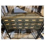 RARE Vintage Equipto (Aurora, IL) Industrial Storage Cabinet (34" W x 13.75" T x 12" D) with Hardware - Bring Help To Remove