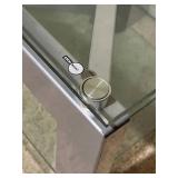 Heavy Duty Glass & Metal TV Stand (44" W x 22" T x 23" D) - Bring Help To Remove