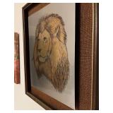 Nice Art Lot - Vintage Limited Edition (650/3500) Harry Antis Framed Aluminum Lion (13.75" x 16") & Canvas Deer Print