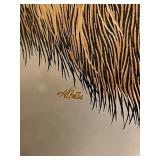 Nice Art Lot - Vintage Limited Edition (650/3500) Harry Antis Framed Aluminum Lion (13.75" x 16") & Canvas Deer Print