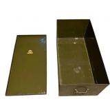 Vintage Columbian Steel Tank Company Industrial Metal Storage Container (24.5" L x 12.5" W x 10.25" T)