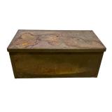 Vintage Columbian Steel Tank Company Industrial Metal Storage Container (24.5" L x 12.5" W x 10.25" T)