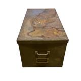 Vintage Columbian Steel Tank Company Industrial Metal Storage Container (24.5" L x 12.5" W x 10.25" T)