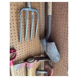 Garden Tools Lot - Shovels, Pitch Forks, Brooms, and More!