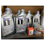 Garage Shelving Unit Loaded with New 5W-30 & 0W-20 Motor Oil, Jackstands, Fire Extinguishers, and More! - Shelving Unit Included