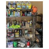 Garage Shelving Unit #3 Loaded with 4-Ton Hydraulic Hand Jack, Husqvarna Pro Forest Helmet System, and More! - Shelving Unit Included