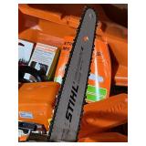 Stihl MS250 Gas Chain Saw & Stihl MSA 160C Electric Chain Saw with Extras