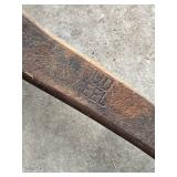 Vintage Boy Scouts "Scout" Axe, Master Mechanic Maul Axe Vintage Craftsman 3.5 Pound Axe, and Vintage Ice Block Tongs