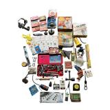 Neat Vintage Tools and Collectibles Lot - Mobil Handy Oil, Stanley 25 ft Leverlock, Socket Wrench Set and More!