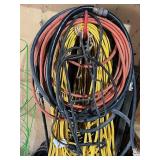 Huge Lot of Extension Cords, Air Compressor Hoses, Quick-Sorb, Traction Grit and More!