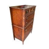 Vintage 5-Drawer Wooden Tall Boy Dresser (Manufacturer Unknown)