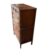 Vintage 5-Drawer Wooden Tall Boy Dresser (Manufacturer Unknown)