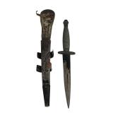 Original WWII British Fairbain Sykes (England) Commando Knife (6.25" Blade)
