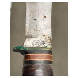 Vintage WESTERN L66 Fixed Blade Skinning Knife (4.25" Blade) w/ Case-Gard R100 Rifle Ammo Box