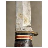 Vintage WESTERN L66 Fixed Blade Skinning Knife (4.25" Blade) w/ Case-Gard R100 Rifle Ammo Box