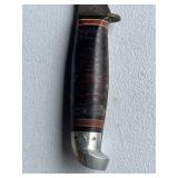 Vintage WESTERN L66 Fixed Blade Skinning Knife (4.25" Blade) w/ Case-Gard R100 Rifle Ammo Box