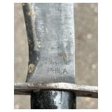 Pair of Knives including WWI M-1917 US Army Plumb Bolo Knife (MOD. 1917), 1918 PHILA w/ Original Sheath (10.25" Blade)