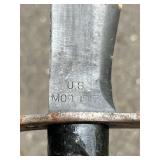 Pair of Knives including WWI M-1917 US Army Plumb Bolo Knife (MOD. 1917), 1918 PHILA w/ Original Sheath (10.25" Blade)