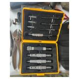 Vintage US Army Green Canvas Tote Bag Loaded with Tools - DeWalt, Craftsman, and More!