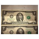 5 Uncirulated $2 Bills