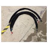3 Hydraulic Hoses with Fittings