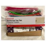 Top Tab Folders and Plastic Folders
