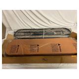 Leather and Metal Shoe Storage Rack and Bench - Brown and Black