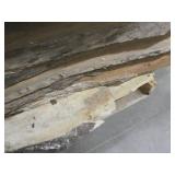 Stack of 7 pieces live/rough cut lumber not sure what type