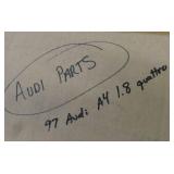 New auto parts for a 1997 Audi A4
