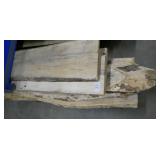 Stack of 6 pieces live/rough cut lumber not sure what type