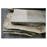 Stack of 6 pieces live/rough cut lumber not sure what type