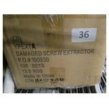 Case of 120 screw extractor kits