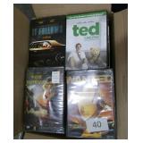 Box of about 50 DVD movies