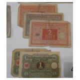 14 wartime German Mark Reichsbanknotes from 1920,  1922