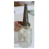Antique 1922 MOBIL E Oil bottle