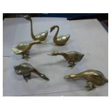 6 brass deer