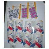 Group of luggage tags and locks