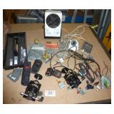 Variety of tools - bearings, pressure regulators, lock nuts, camera, air filter, scanners