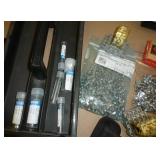 Variety of tools - bearings, pressure regulators, lock nuts, camera, air filter, scanners
