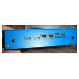 Computer lot - small industrial PC, heat sinks, fan covers, network card, router, webcam, hard drive, speaker