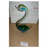 Vintage Art Glass swan