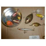 Vintage Red Eye lures and Red/White
