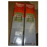 TWO clay target stands with targets