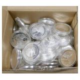 50 Silver plated whitetail deer coins